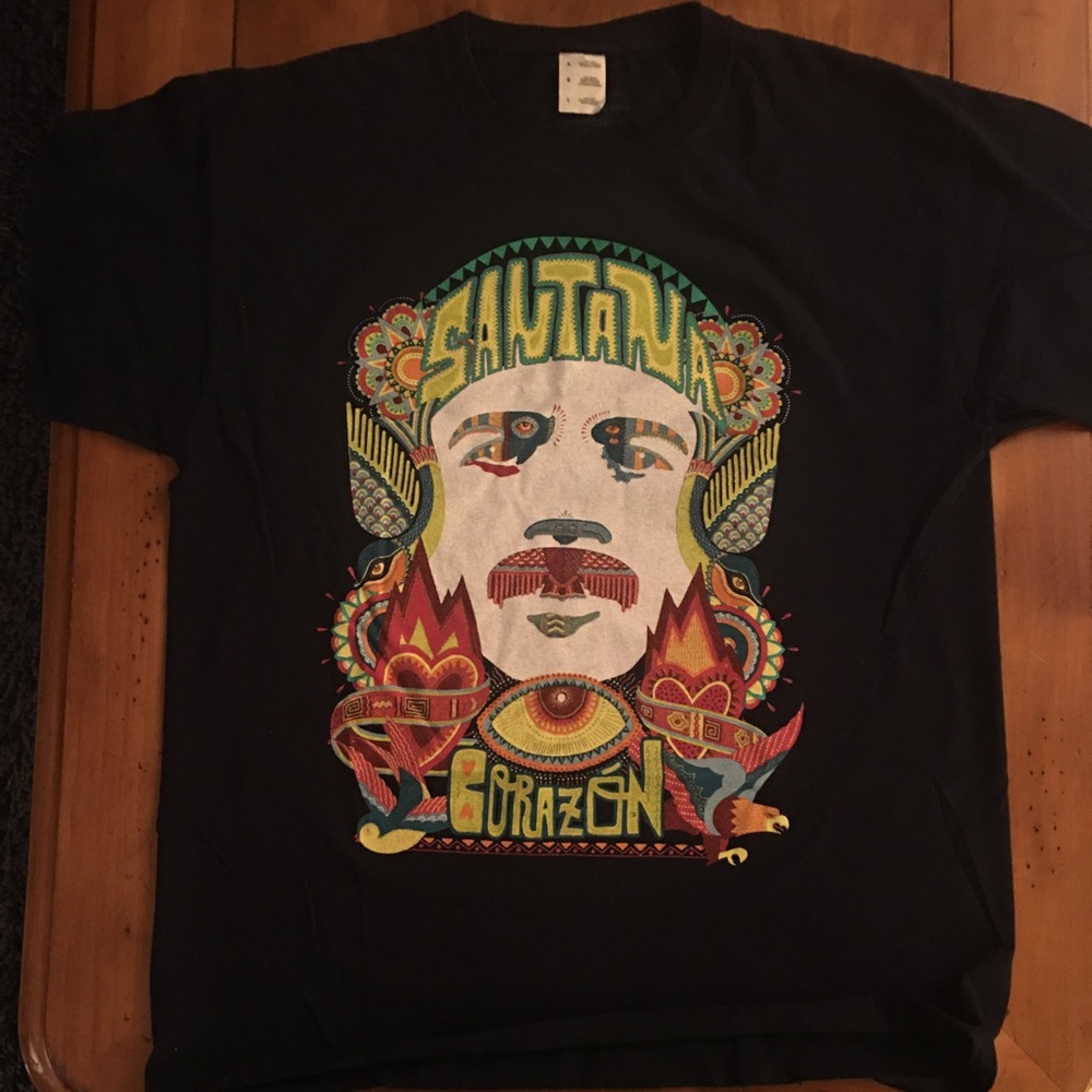 Santana Corazon Tour Men's Large Black Tshirt